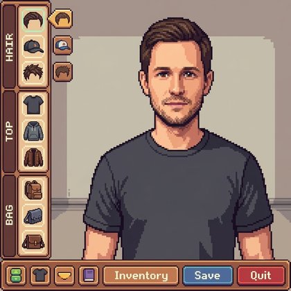 Пример: Dress-up игра — Мужской образ