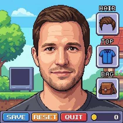 Пример: Dress-up игра — Мужской образ