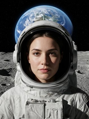 Космонавт на Луне